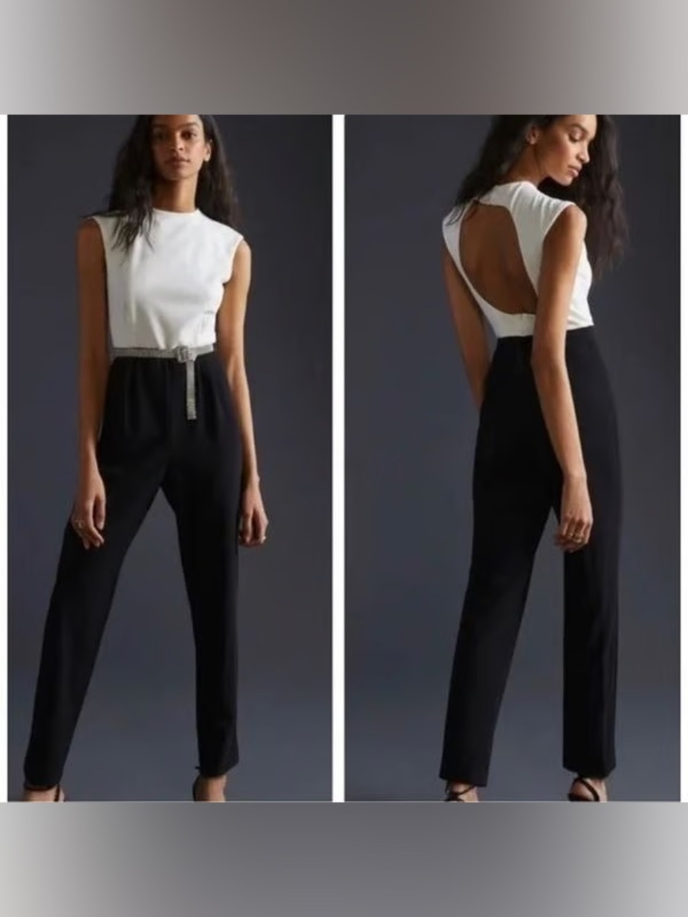 EUC Anthropologie Hutch Open Back Jumpsuit